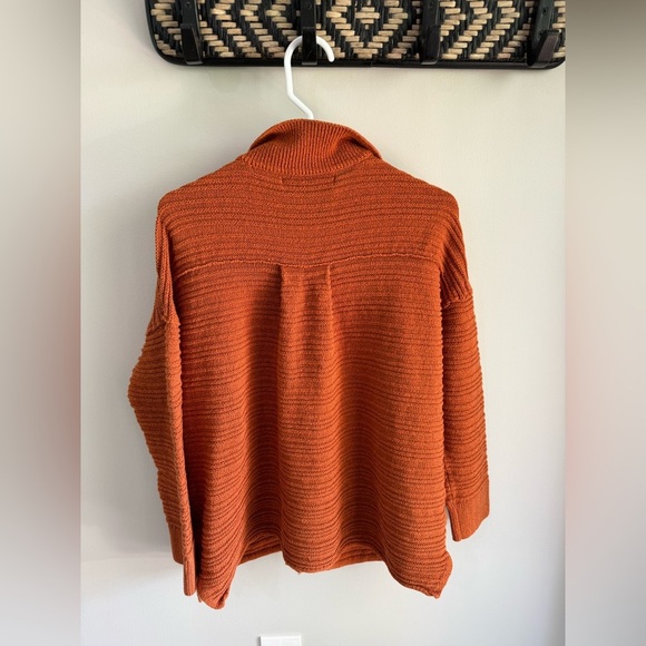 Free People Beach Day Dreaming Button-Up Cardigan - Burnt Orange - Extra Small - Picture 3 of 11
